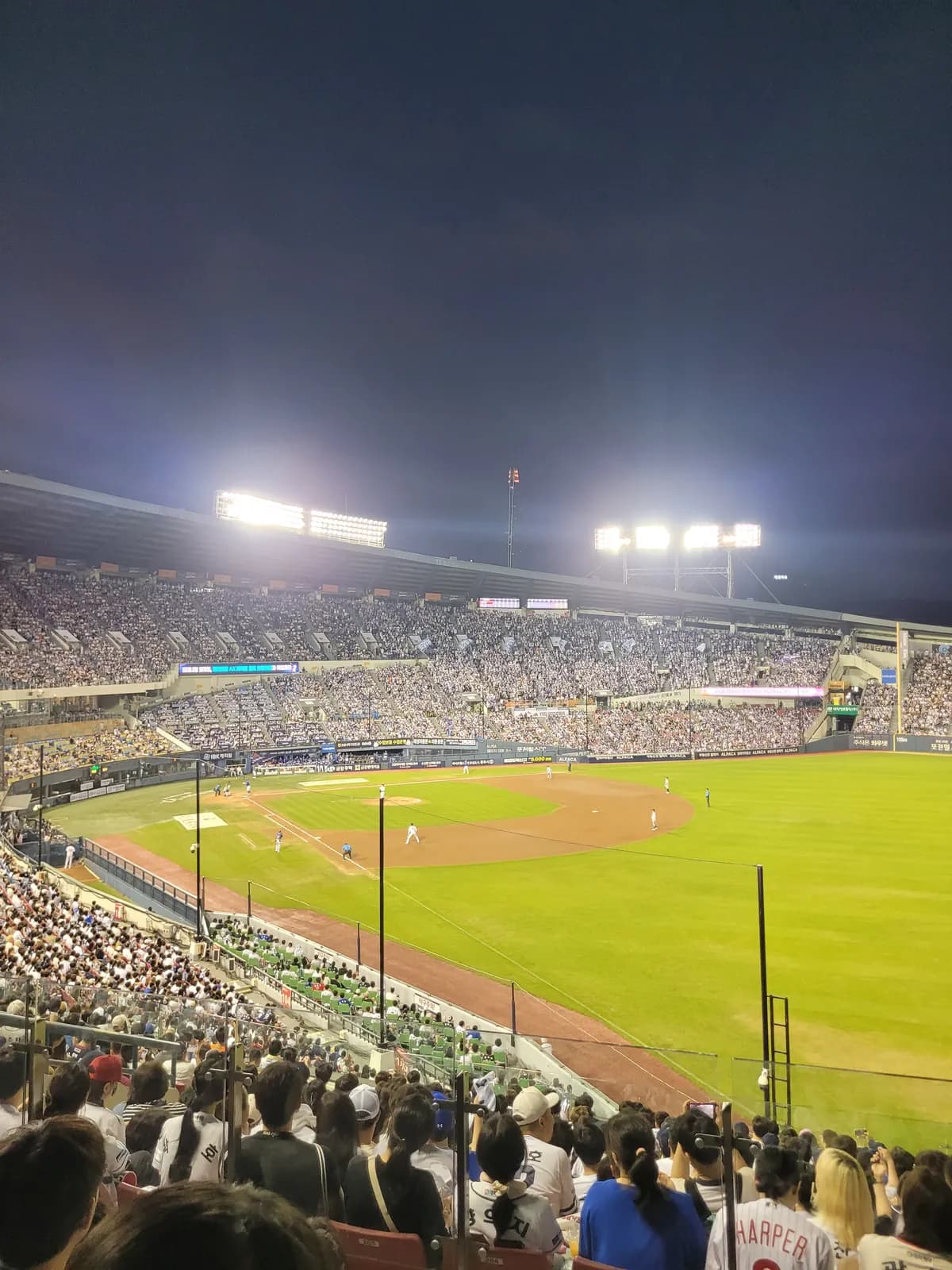 Watching a baseball game